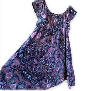 FREE PEOPLE LILAC OFF THE SHOULDER BABYDOLL DRESS SMALL